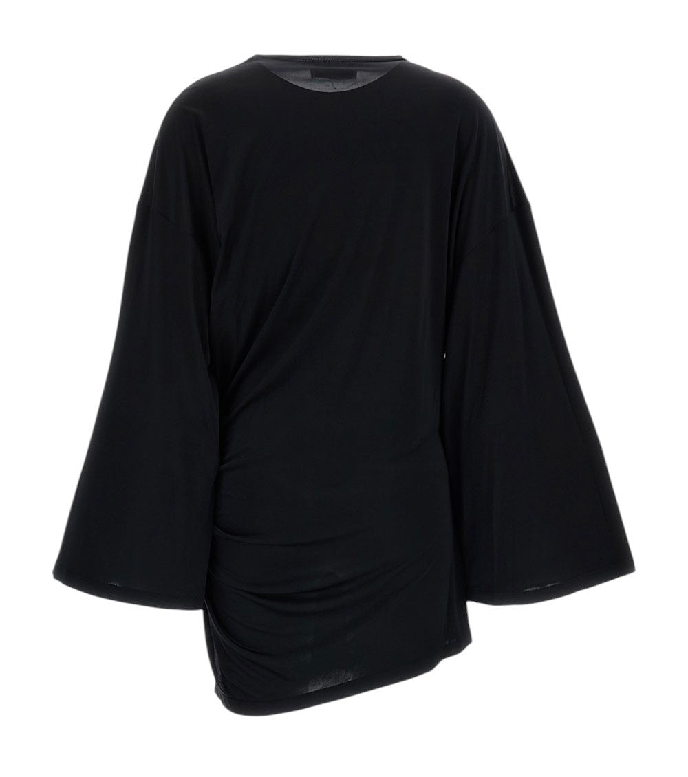 Black Crew Neck Mini Dress 4