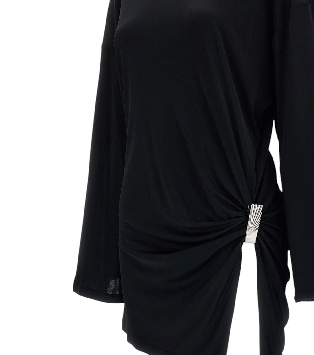 Black Crew Neck Mini Dress 5
