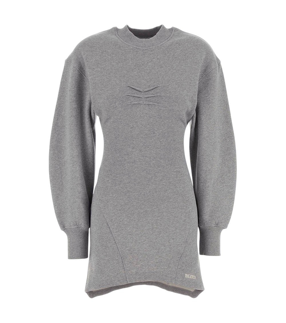 Grey Crew Neck Mini Dress 3