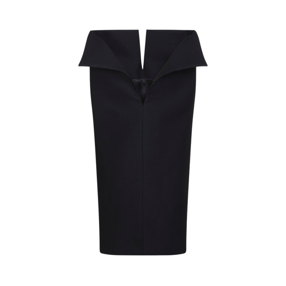Black Boat Neck Mini Dress 1