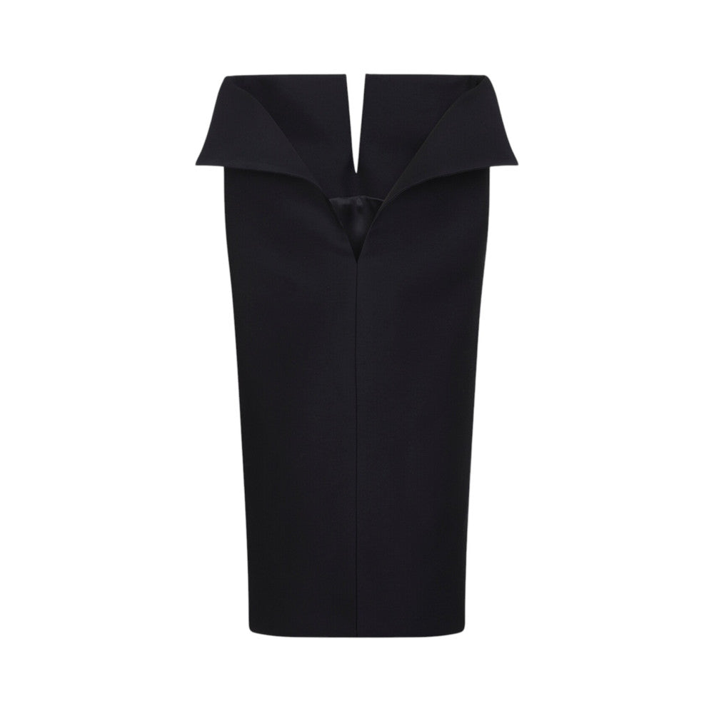 Black Boat Neck Mini Dress 2