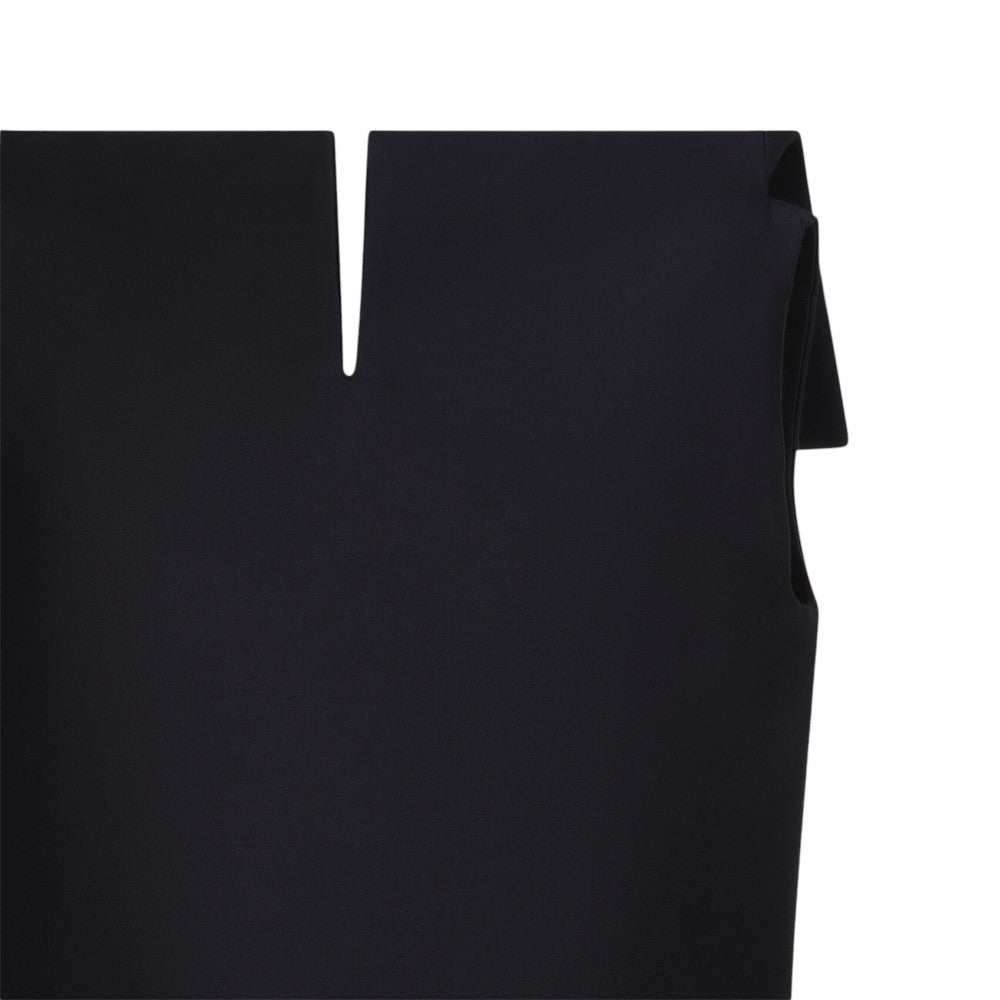 Black Boat Neck Mini Dress 5