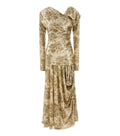 Beige Floral Maxi Dress 1