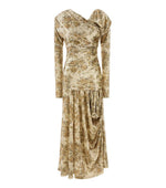 Beige Floral Maxi Dress 1