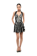 BlackWhite Animal Print Mini Dress 1