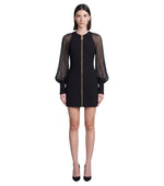Black Round Neck Mini Dress 1