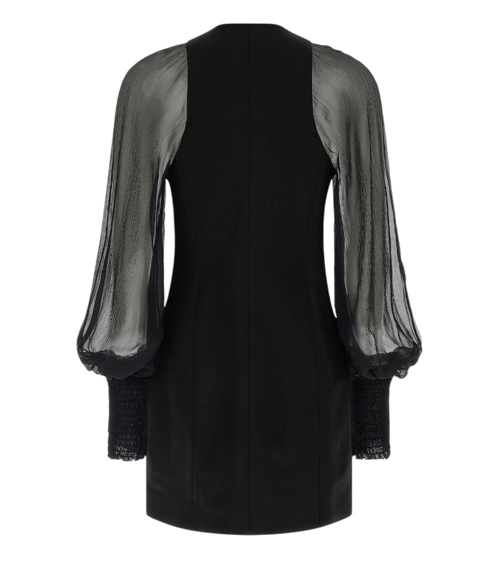 Black Round Neck Mini Dress 4