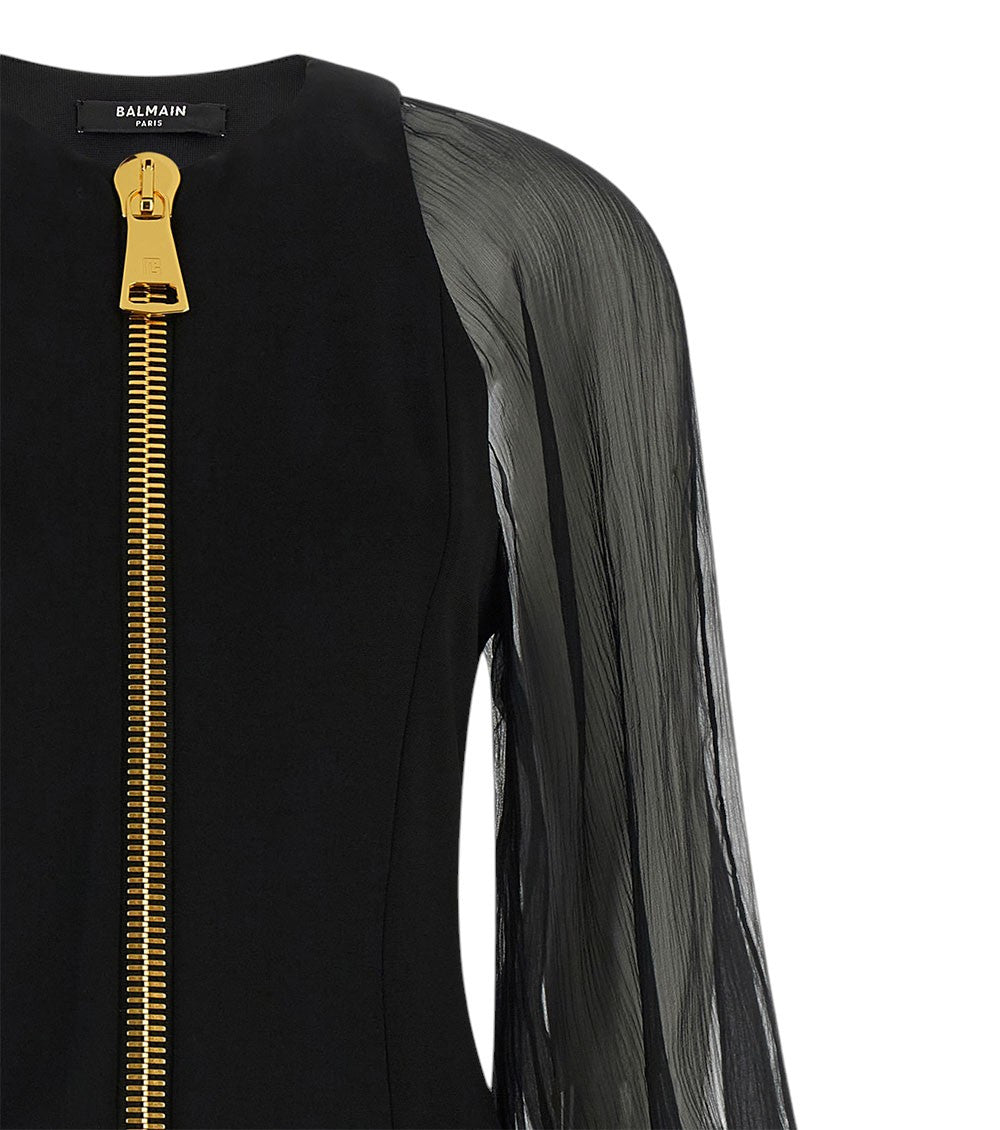 Black Round Neck Mini Dress 5