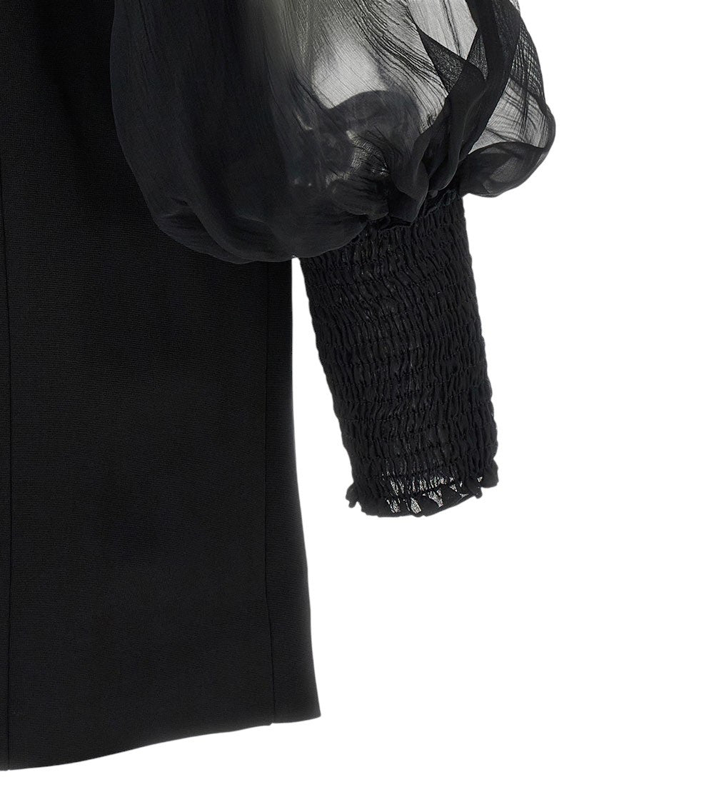 Black Round Neck Mini Dress 6