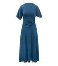Blue Boat Neck Maxi Dress 1