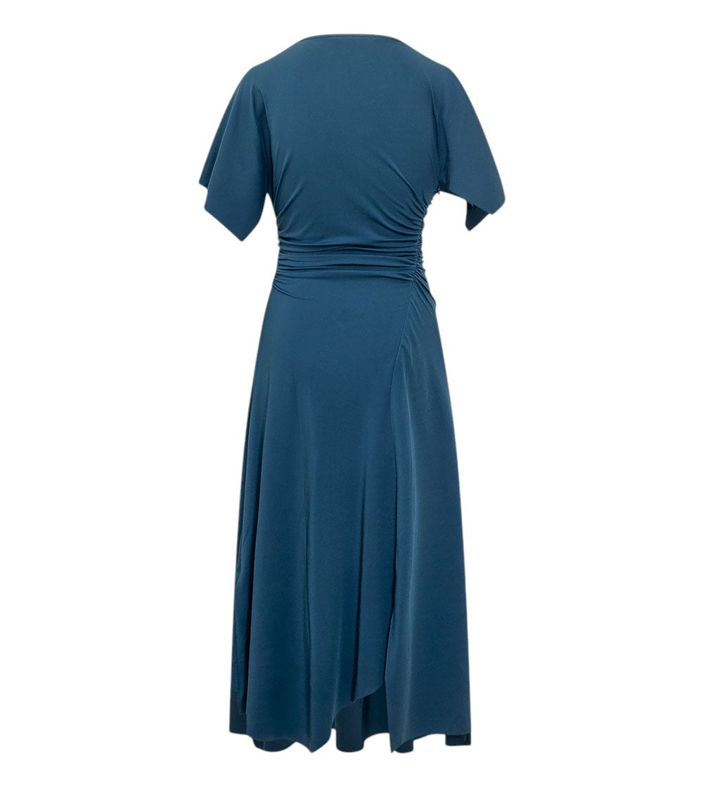 Blue Boat Neck Maxi Dress 2