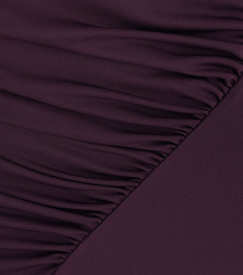 Dark Purple Boat Neck Maxi Dress 5