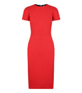 Red Crew Neck Dress 1