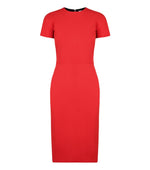 Red Crew Neck Dress 1