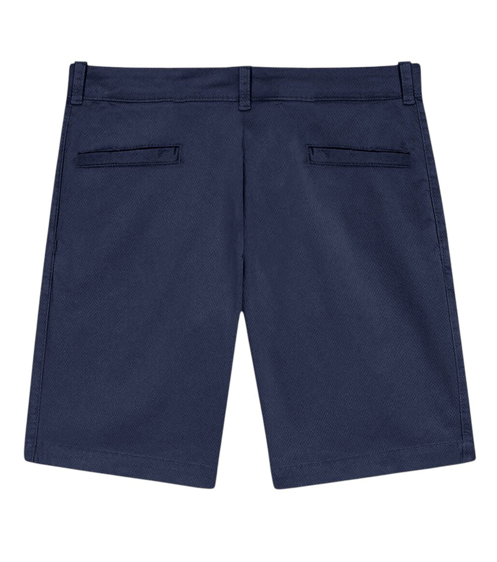 Navy Blue Slim Chino Shorts 2