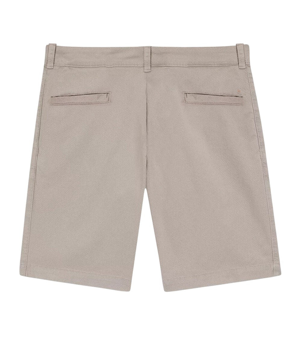 Taupe Slim Chino Shorts 2