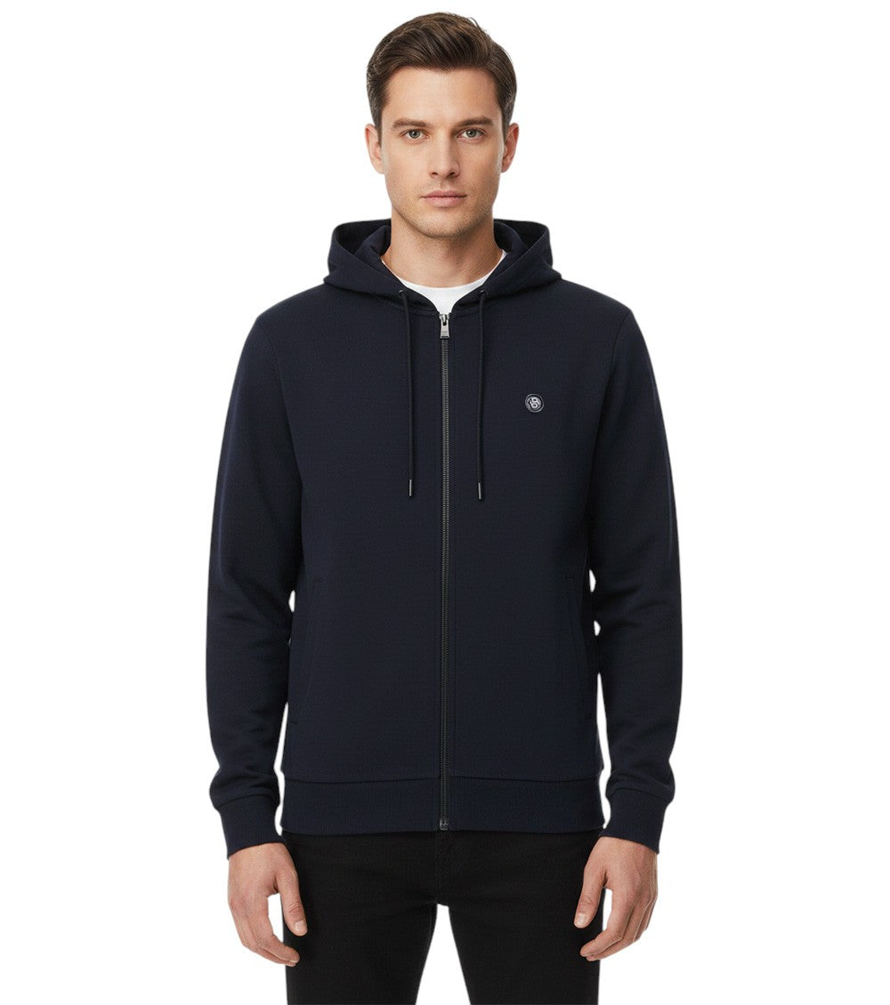 Dark Navy Zip Up Hoodie 1