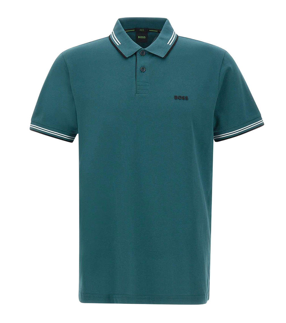 Green Shirt Collar Polo 1