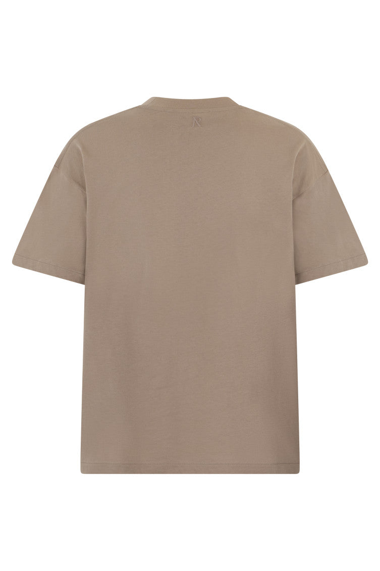 Light Brown Solid T-Shirt 2