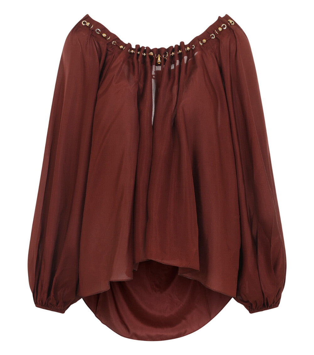 Red Scoop Neck Top 1
