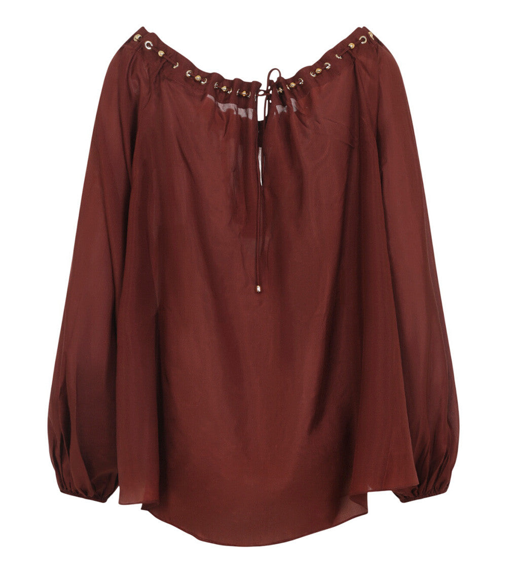 Red Scoop Neck Top 2