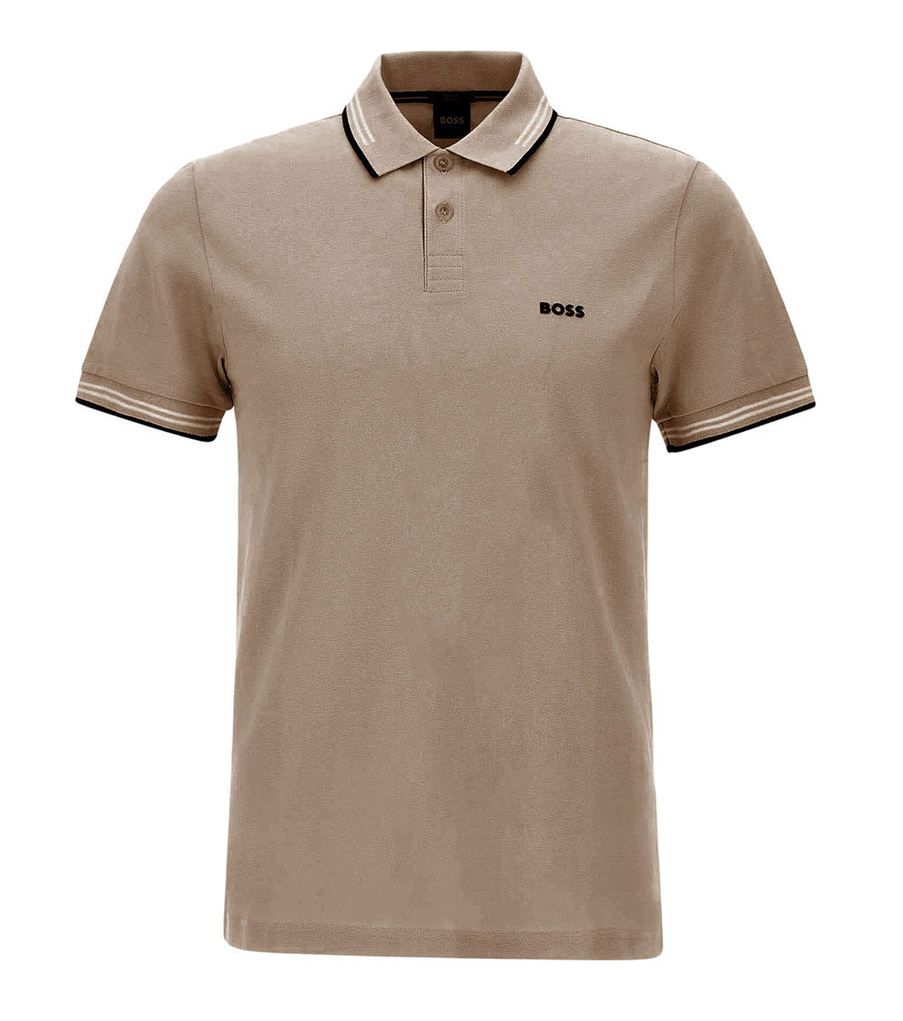 Beige Shirt Collar Polo 1