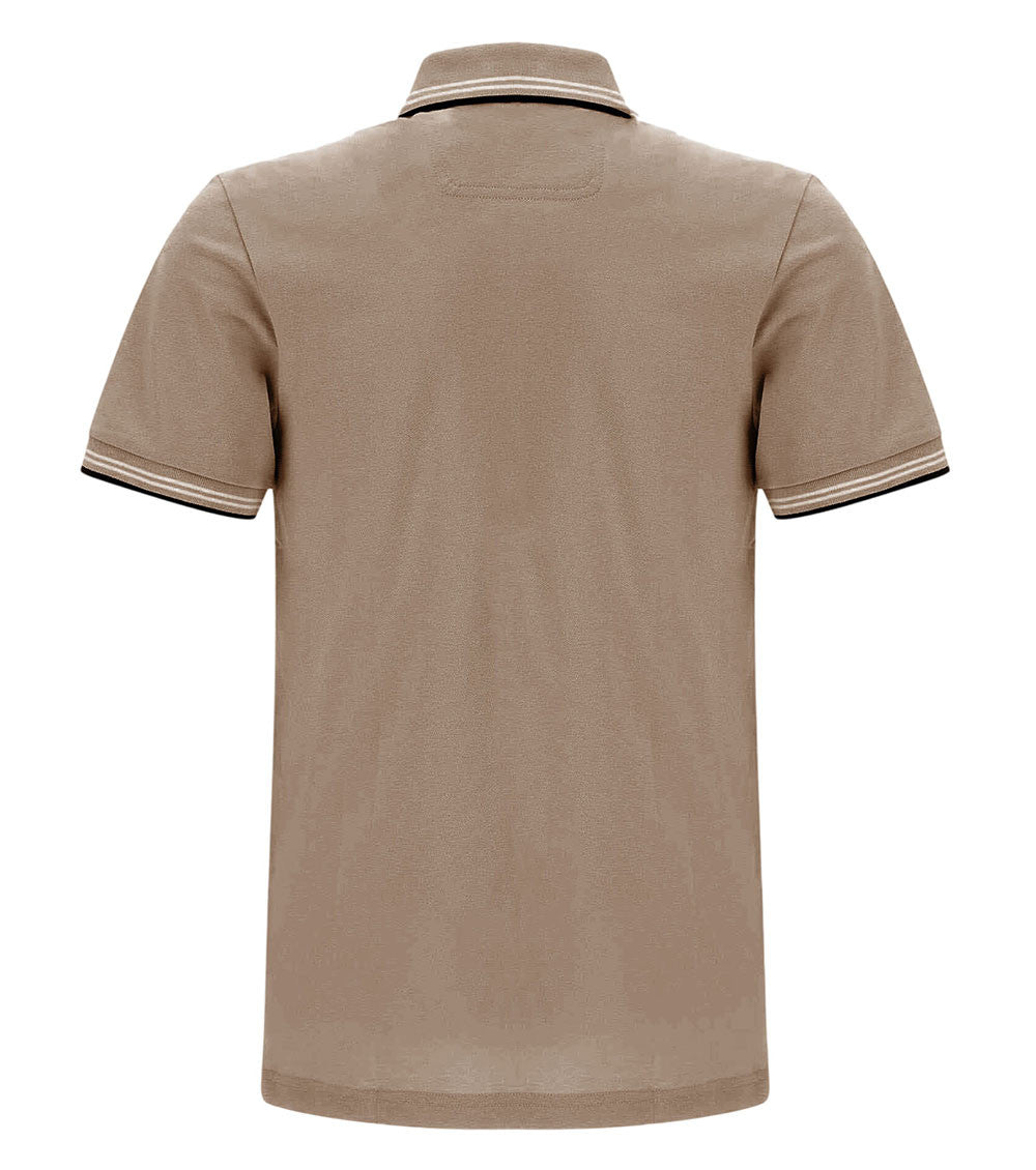 Beige Shirt Collar Polo 2