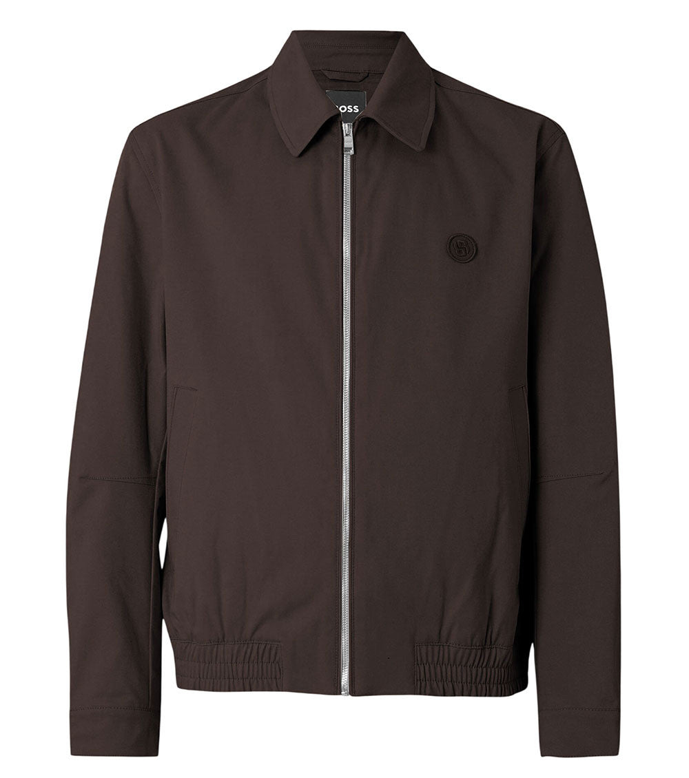 Dark Brown Shirt Collar Jacket 1