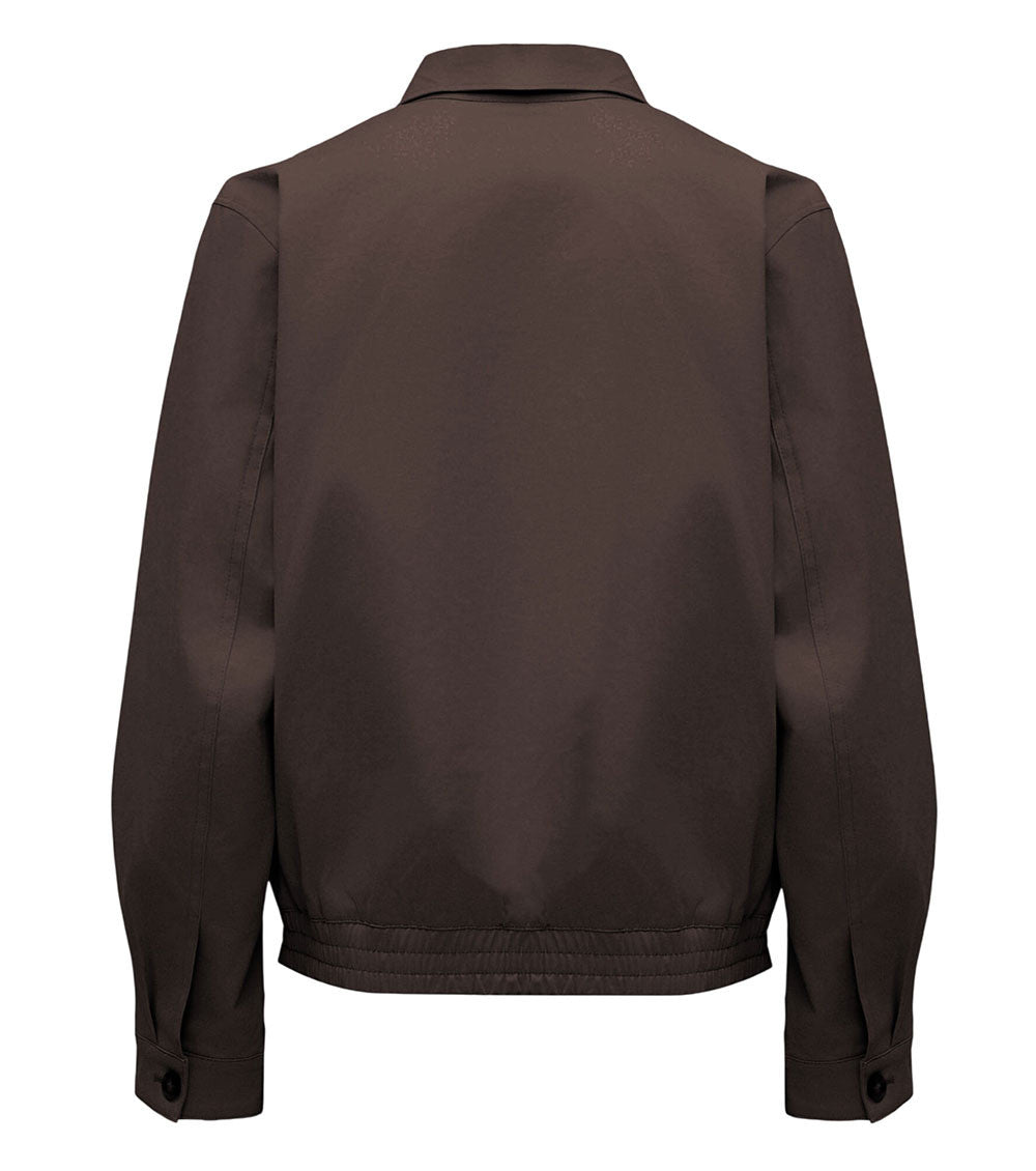 Dark Brown Shirt Collar Jacket 2