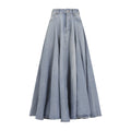Light Blue Godet Maxi Skirt 1