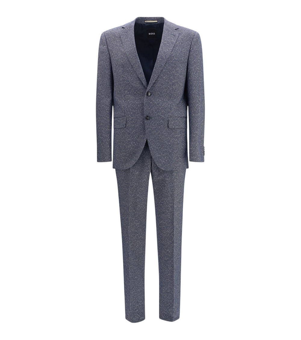 Blue Single Breasted Suit 1