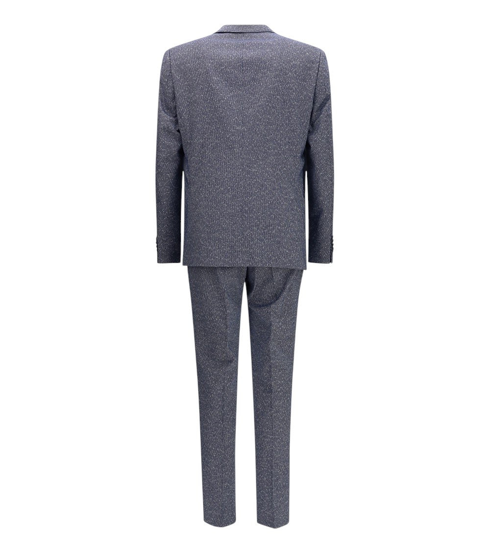 Blue Single Breasted Suit 2