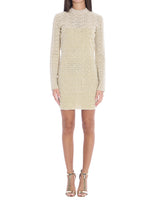 Beige Crew Neck Mini Dress 1