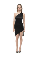 Black One Shoulder Mini Dress 1