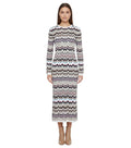 Multicolor Chevron Round Neck Dress 1