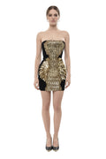 Black Embellished Strapless Mini Dress 1