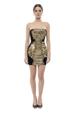 Black Embellished Strapless Mini Dress 1