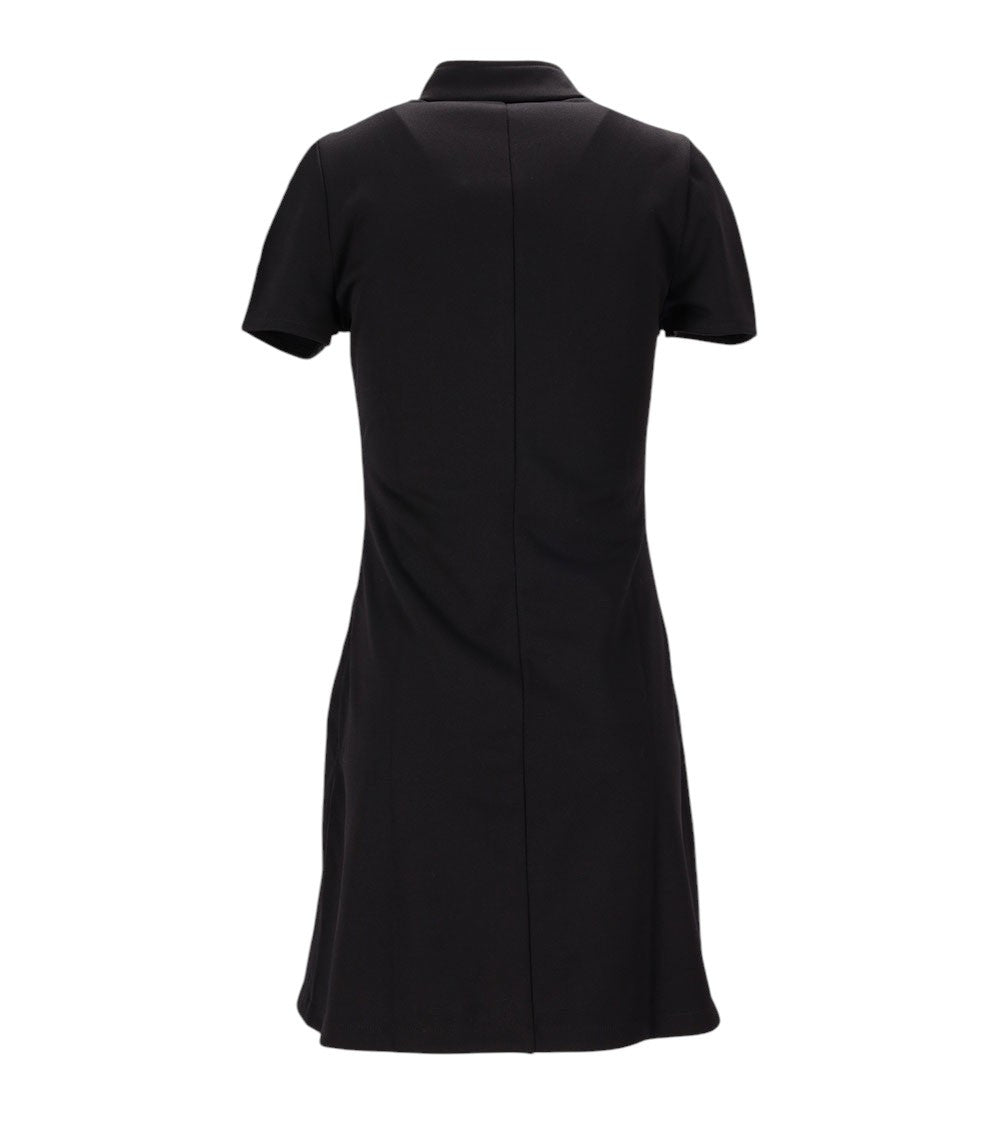 Black Mock Collar Mini Dress 2