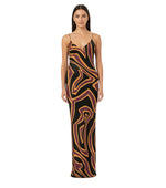 Multicolour Scoop Neck Maxi Dress 1