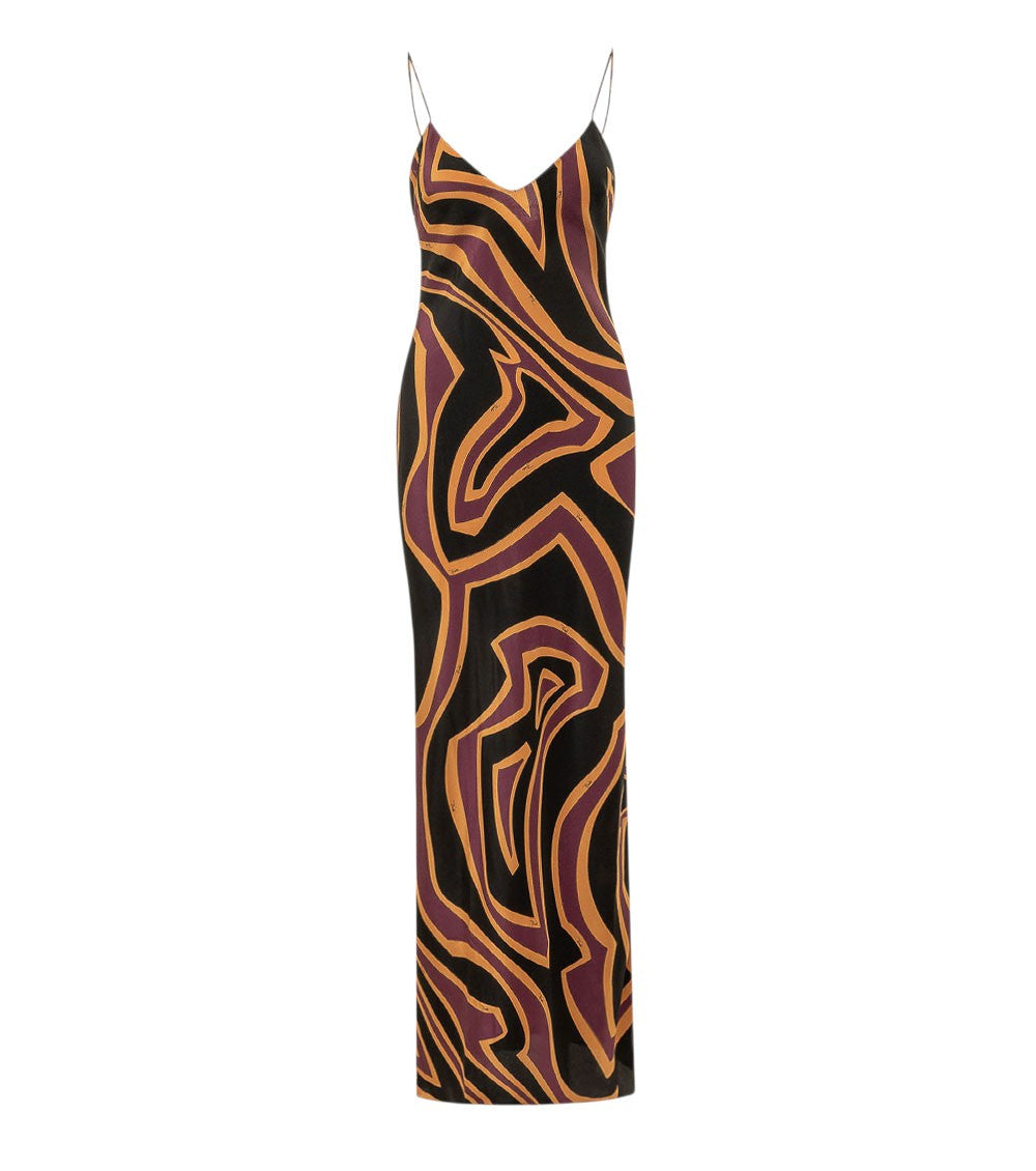 Multicolour Scoop Neck Maxi Dress 3