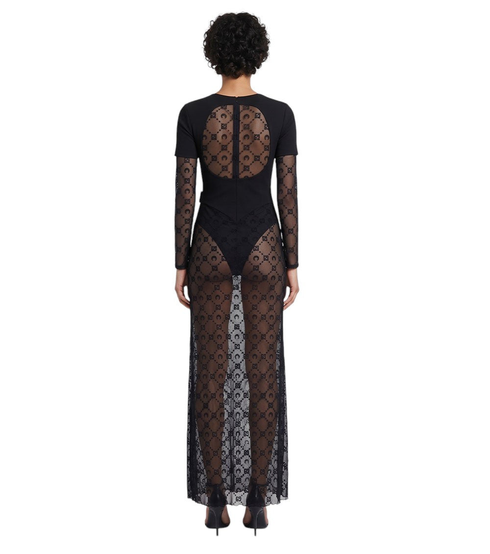 Black Round Neck Maxi Dress 4