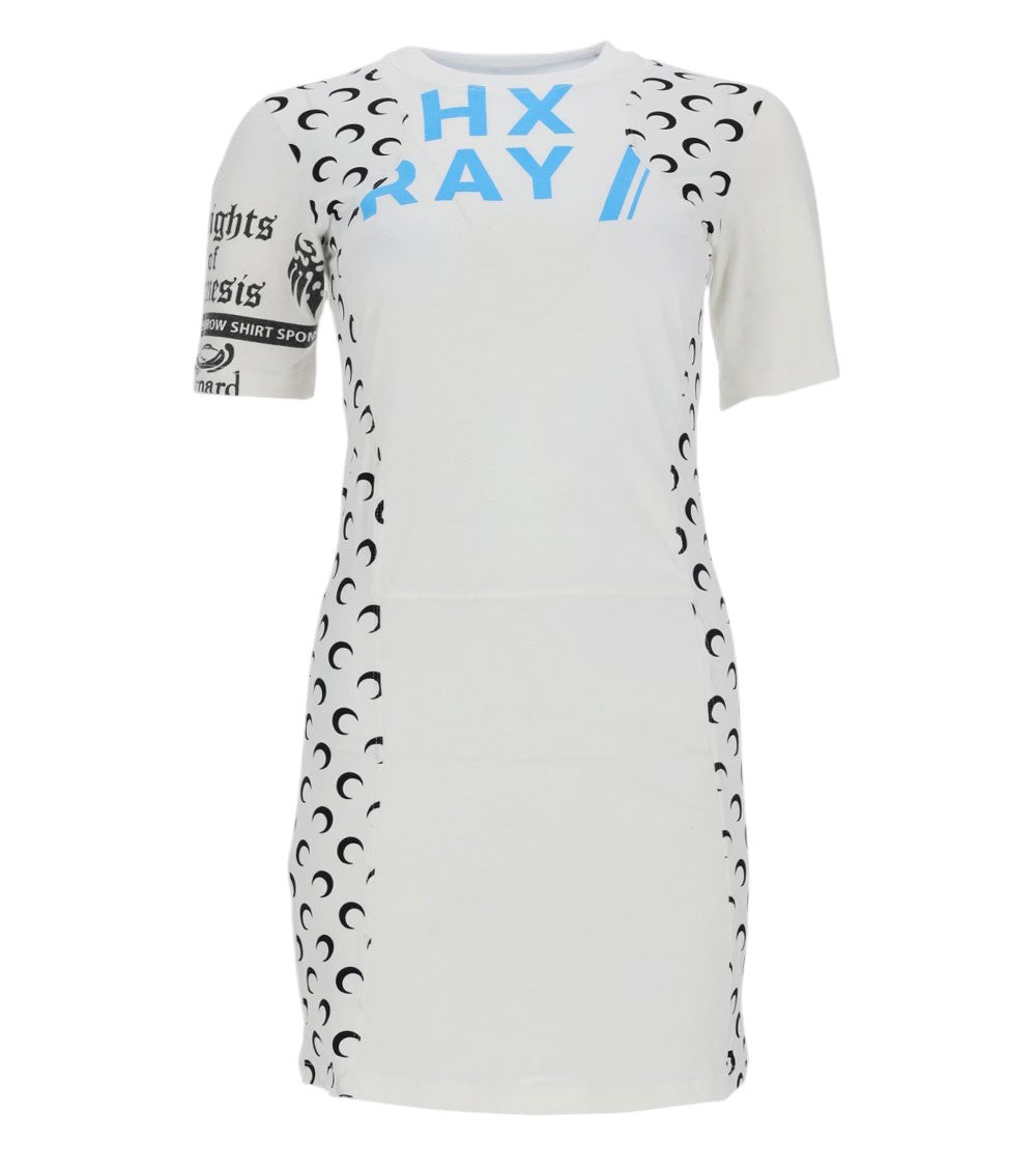 White Crew Neck Mini Dress 1
