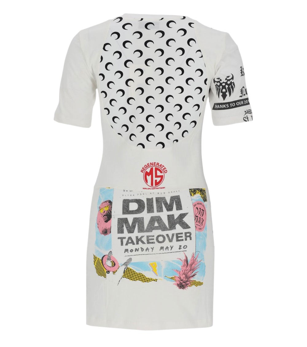 White Crew Neck Mini Dress 2