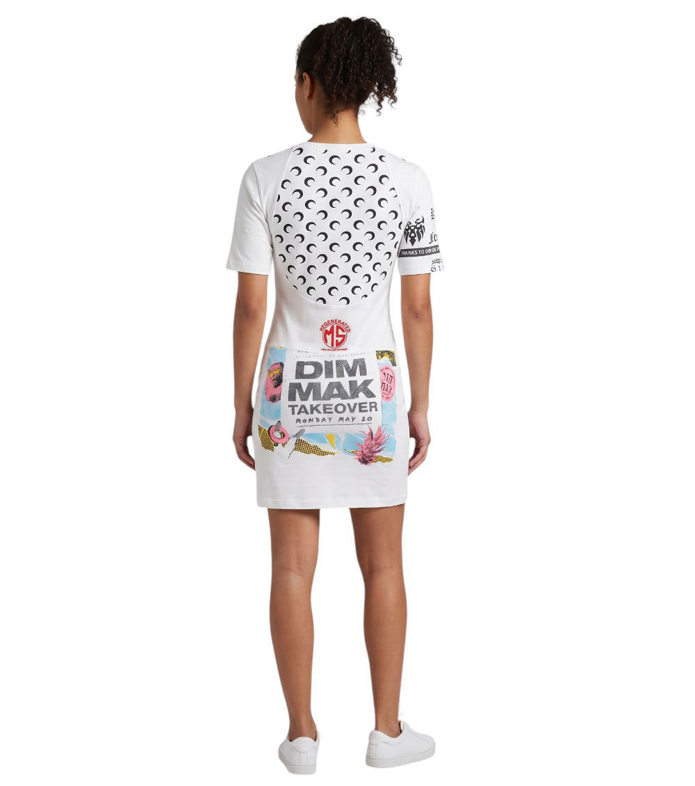 White Crew Neck Mini Dress 4