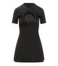 Black Round Neck Mini Dress 1