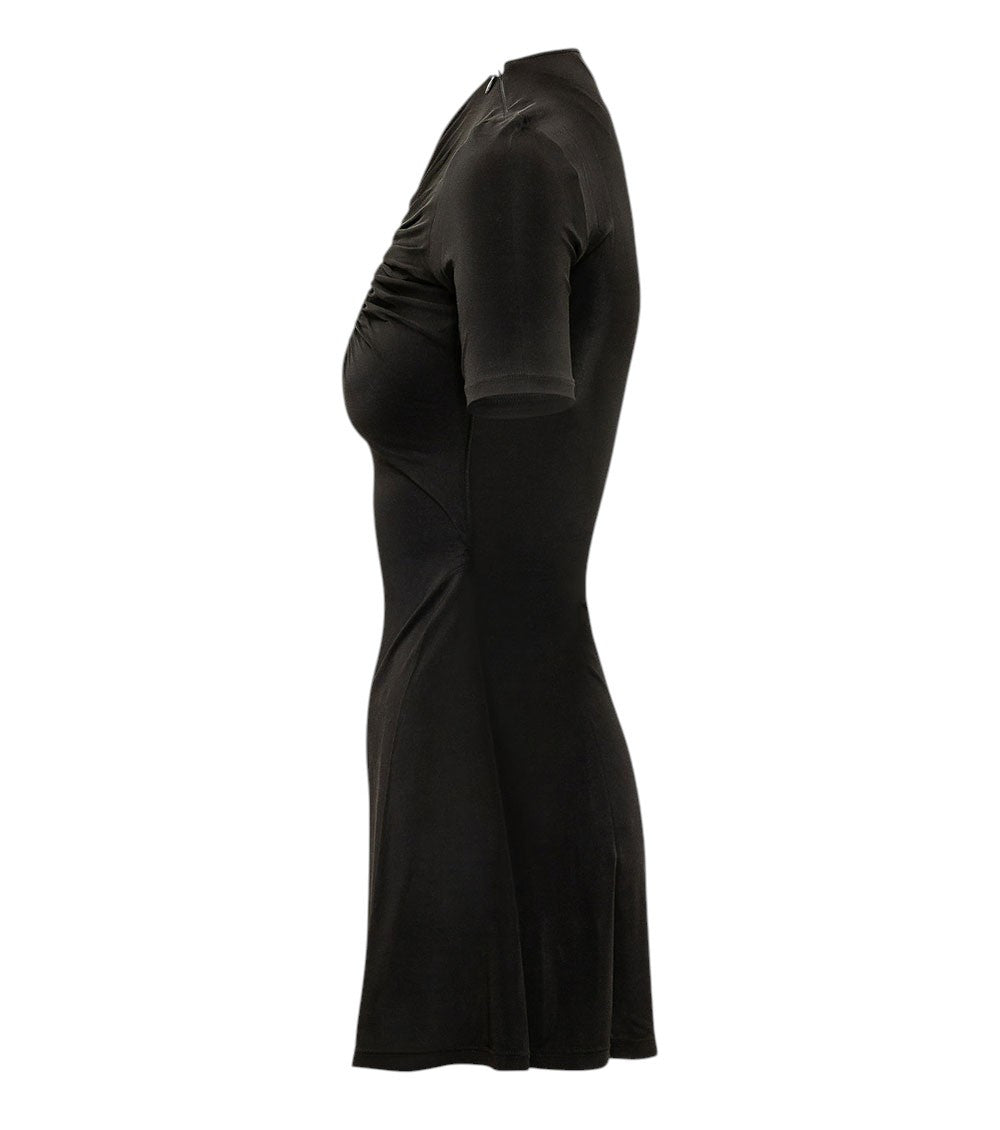 Black Round Neck Mini Dress 5