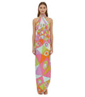 Multi Color Halter Neck Maxi Dress 1