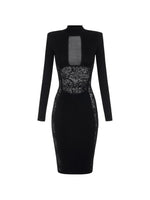 Black Mock Collar Dress 1