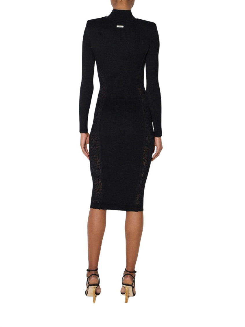 Black Mock Collar Dress 3