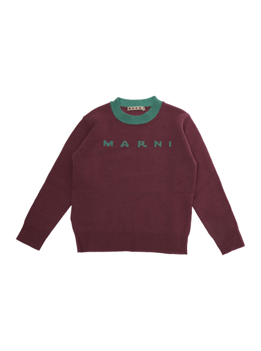 Boys Maroon Logo Sweater 1
